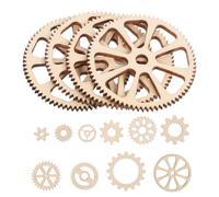Tofficu 40PCS Assorted Wooden Gear Craft Shapes, DIY Wooden Cogs and Gears for Scrapbooking, Painting, Home Decor, Art Projects, and Handmade Crafts