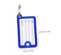 Tofficu 40Pcs Coloured Key Chain Tags Portable Key Id Labels with Clear Window for Organizing and Luggage Compact Reusable Label Tags in Red Yellow Blue Green Easy to Carry and Distinguish