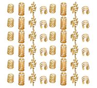 Tofficu 40pcs Dreadlock Hair Extensions Hollow Hair Rings Versatile Easy to Use Alloy Accessories Stylish European and American Fashion Trends for Stage Performances and Everyday Use