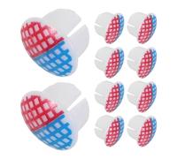 Tofficu 40pcs Hot and Cold Water Faucet Handle Indicators, Self-Stick Temperature Label Caps with Red Blue Markers, Faucet Accessories for Kitchen and Bathroom Tap Replacement