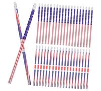 Tofficu 40pcs International Flag Pencils with Erasers American British Designs Smooth Writing Wood Graphite Pencils for Back to School Party Favors Classroom Rewards and Goodie Bag