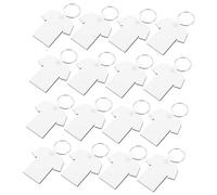 Tofficu 40pcs Sublimation Key Ring Blanks Bulk for DIY Crafts Heat Transfer Decorative Blank Keychains for Custom Photos and Gifts