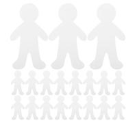 Tofficu 40Pcs White Cardboard Person Cutouts 9.06X5.12In Blank Human Shapes for Kids Crafting Classroom Decoration Diy Painting Projects and Family Art Activities