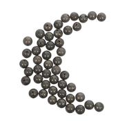 Tofficu 45pcs Natural Pyrite Round Beads with Central Hole for Jewelry Making Loose Stone Spacers for Bracelets Necklaces DIY Crafts Artistic Expression for Jewelry Designers and Hobbyists