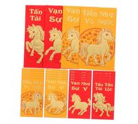 Tofficu 48pcs Zodiac Sign is a Seal Chinese Lucky Money Envelopes Traditional Red Pocket Traditional Chinese Red Envelopes Vietnamese New Year for Party Paper