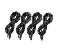 Tofficu 4pcs 4-pin Aviation Interface Extension Cables for Rearview Camera and Audio-visual Equipment, Black Plastic and Copper Sturdy Cord, Reliable Connection for Vehicles and Multiple