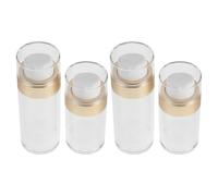 Tofficu 4pcs Airless Pump Jar Set with Dual Layer Plastic Bottles, 30ml 50ml Refillable Lotion Dispenser for Precise Dispensing and Extending Product Shelf Life, for Travel and Home Use