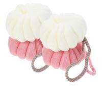 Tofficu 4pcs Bath Shower Loofah Body Exfoliating Bath Ball 4.32x4.32x1.97inch Pe Material Practical and Effective Body Cleanser Household Bathroom Shower Accessories