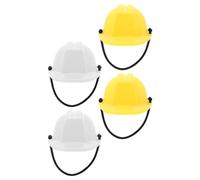 Tofficu 4pcs Bearded Dragon Hat Set with Lanyard, Small Decorative Lizard Safety Helmets for Reptile Pets, Yellow and White Costume Caps for Crawl Pets in Uk