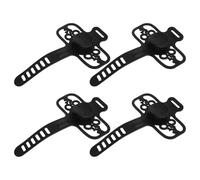 Tofficu 4pcs Bicycle Phone Mount Silicone Holder Bike Handlebar Stand Black Universal Cell Phone Clip for Mountain and Road Biking