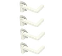 Tofficu 4pcs Door Lock Latch Refrigerator Lock for Safety Abs White Proofing for Drawers Appliances and Rvs