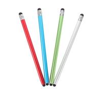 Tofficu 4pcs Double-sided Capacitive Stylus Pens for Touch Screens Tablets with Silicone Tips Lightweight Magnesium Aluminum Alloy Body Smooth Writing Experience for Smartphones and