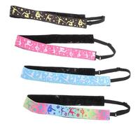Tofficu 4pcs Elastic Sports Hairband Gym Headband Sweat-absorbent Fabric High Elasticity Secure Fit Vibrant Gradient Colors Fashion Style Fitness Accessories for Athletic Color