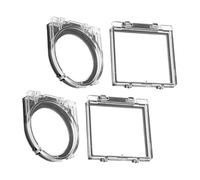 Tofficu 4pcs Elevator Power Button Cover Protector with Plastic Material, Square Round Shapes, Featuring Comprehensive Protection and Easy Maintenance, for Offices and Public Buildings