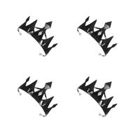 Tofficu 4pcs Halloween Goth Headpiece for Women and Lightweight Alloy Queen Crown with Rhinestone 3d Design Elegant Prom and Drama Performance Headband for School Events