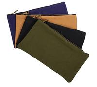 Tofficu 4pcs Heavy Duty Canvas Tool Bags with Zipper Closure Multi Functional Storage Pouch for Tools Sewing Makeup and Gadgets Durable Water Resistant Organizers