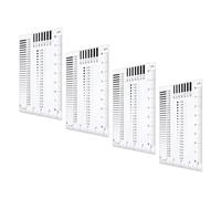 Tofficu 4pcs High Precision Plastic Crack Width Measurement Ruler for Appearance Inspection and Mechanical Engineering, Portable Defects Measuring Tool for Flaw Detection and Scratch