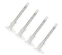 Tofficu 4Pcs Mini Plastic Vernier Caliper Metric Sliding Gauge Measuring Tool with Internal External Step Depth Measurement Lightweight Durable Pocket Ruler for Industrial and Personal Use
