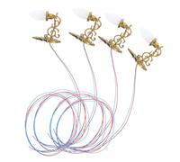 Tofficu 4pcs Mini Wall Lamps for Sand Table Landscape with Warm Yellow Light Micro Landscape Decorations Realistic Miniature Lamps for Model Scenes and DIY House Projects