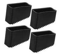 Tofficu 4pcs Non Slip Rubber Step Ladder Foot Covers Extension Ladder Pads Protector Skid Rubber Feet Caps Secure Grip and Floor Protection Accessories