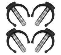 Tofficu 4pcs Non-Slip Walking Cane Pin Locks C-Shape Latch Clamp Black 25/28mm Tube Crutch Accessories with 28mm Pin Length for Senior Mobility Aids