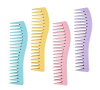 Tofficu 4pcs Plastic Hair Combs Set for Barbershop Styling, Portable Hairdressing Accessory with Fine and Wide Teeth, Suitable for Professional Hair Styling and Daily Use Random Color