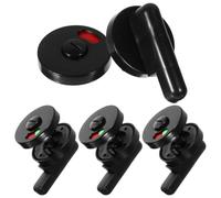 Tofficu 4pcs Plastic Red Green Door Indicator Lock for Toilet and Partition Doors with Sturdy Installation and Anti-oxidative Features, Suitable for Airports and Shops
