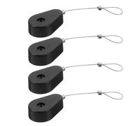 Tofficu 4pcs Retractable Cable Lock Tether for Devices and Merchandise with Plastic and Steel Construction, Anti-Lost Security Cable Resisting Pulling and Breakage, for Travel and Public