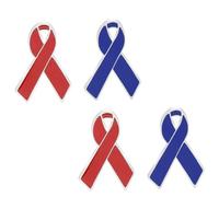 Tofficu 4pcs Ribbon Brooch Aids Awareness Breastpin Creative Alloy Decoration for Activities and Celebrations