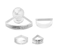 Tofficu 4pcs round Eyeshadow Stamp Tool for Pressing and Repairing Eye Shadow and Highlighter, Compact Crystal Design for Travel and Daily Emergencies, Protecting Original Colour
