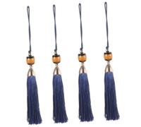 Tofficu 4Pcs Small Hanging Tassel Pendants for DIY Curtain Decoration Table Banner Accents Handmade Craft Accessories and Chic Home Ornament