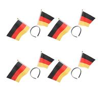 Tofficu 4pcs Soccer Party Decor German Flag Headbands for Women, Comfortable Fit Fabric Cheerleading Headband with Creative Headdress Flair, for Family Gatherings and Festivals