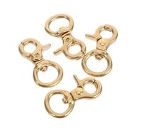 Tofficu 4PCS Solid Brass Swivel Lobster Claw Clasps Heavy Duty Spring Snap Hooks for DIY Keychains Bag Straps and Leather Goods with Smooth Rotation and Secure Grip