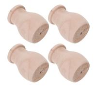 Tofficu 4pcs Solid Wood Stair Handrail Balusters round Decorative Spindle Posts for Staircase Support Hardwood Material Suitable for Home and Building Improvement Projects