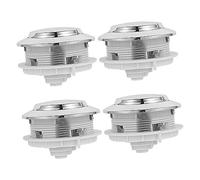 Tofficu 4Pcs Toilet Tank Buttons Large Flush Push Button Replacement Parts for Toilets Smooth Rounded Edges Easy Installation for Home and Hotel Bathroom Use