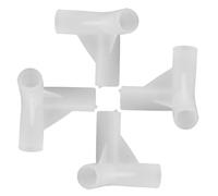 Tofficu 4pcs Triangular Connector Tent Coupling Brackets for Yurt Mosquito Net Frame Thickened Outdoor Camping Accommodation Support Easy Assembly Replacement Parts