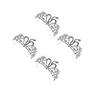 Tofficu 4pcs Vintage Rhinestone Wedding Crown Headband for Bride with Comfortable Wear and Intricate Detailing, Alloy and Plastic Snake Shape Bridal Hair Accessories for Wedding