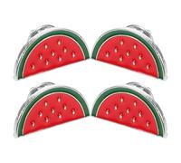 Tofficu 4pcs Watermelon-shaped Pin Fruit Pin Stylish Zinc Alloy Versatile Design Resistant to Fading Summer Accessory for Clothing and Hats Cute Cartoon Enamel Brooch