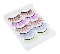 Tofficu 5 Pairs Women Makeup Fake Eyelashes Natural False Eyelash Clusters with Realistic Design and Easy to Wear Imitated Lashes for Daily or Special Occasion Use