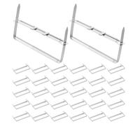Tofficu 50pcs 2-Hole Metal Prong Fasteners 80mm Spacing Heavy Duty Paper Binder Clips for File Storage and Office Filing Supplies