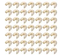 Tofficu 50pcs Copper Crimp Bead Covers for Ceiling Fan Pull Chain and Bracelet Bead Chains Easy Installation and Maintenance 5mm Stylish Stopper for Jewelry Making and Home Décor