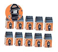 Tofficu 50pcs Halloween Food Packaging Boxes House Shaped Candy Boxes for Party Supplies Durable and Portable Treat Containers for Halloween Theme Celebrations