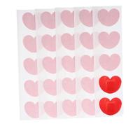 Tofficu 50pcs Heart-Shaped Bandages Self-Adhesive Wound Patches in Red Pe Material, Easy to Tear and Does Not Hurt the Skin, for Outdoor First Aid and Injured Care