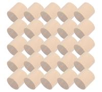 Tofficu 50pcs Natural Wood Cylindrical Blocks 20mm X 20mm Unfinished Solid Wood Craft Materials for DIY Carving Painting Building Educational Projects