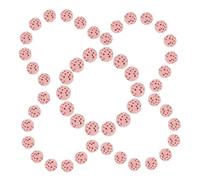 Tofficu 50pcs Pink 6mm Aromatherapy Volcanic Stone Beads for Essential Oil Diffuser, Natural Lava Rock Round Balls for Car and Home Fragrance, Aromatherapy Supplies