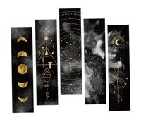 Tofficu 5pcs Bohemian Calm down Stickers Textured Sensory Decals for Phone Back and Laptop 10 * 2.5cm Stylish Stress Relief Accessories