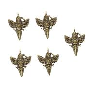 Tofficu 5pcs Buddhist Vajra Pendant Brass Craft Keychain Chain Interesting Pendant