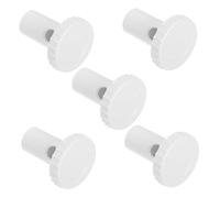 Tofficu 5pcs Freezer Drain Plug Kit Replacement Cooler Plug Screw Caps Plastic Leakproof round Hole Stoppers for Freezer and Refrigerator