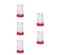 Tofficu 5pcs Halloween Ghost Bride Costume for Women Featuring Breathable Cloth Material and Elegant Vintage-inspired Design, for Cosplay Gatherings and Halloween Events