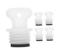 Tofficu 5pcs Hot Water Bottle Rubber Cap Replacement Stopper Lightweight Leakproof Safety Sealing Plugs White Versatile Use for Home and Office Warm Water Bag